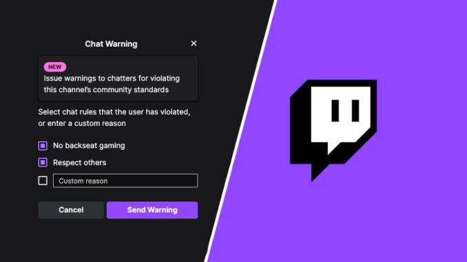 Twitch Chat Warn Funktion