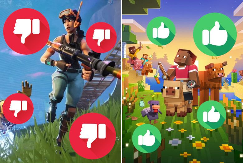 Battle-Royale- und Shooter-Spiele verlieren Spielzeit – Sandbox-Games im Aufwind Fortnite vs. Minecraft Spielerzahlen