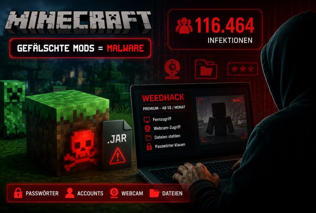 Minecraft Hacking Angriff auf über 116.00 Nutzer