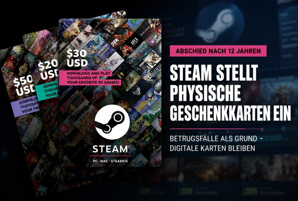 Betrug nimmt überhand: Steam schafft physische Geschenkkarten endgültig ab steam geschenkkarten