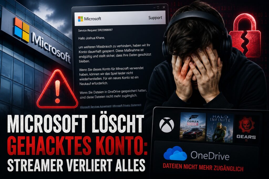 Microsoft löscht nach Hackerangriff Konto von Streamer